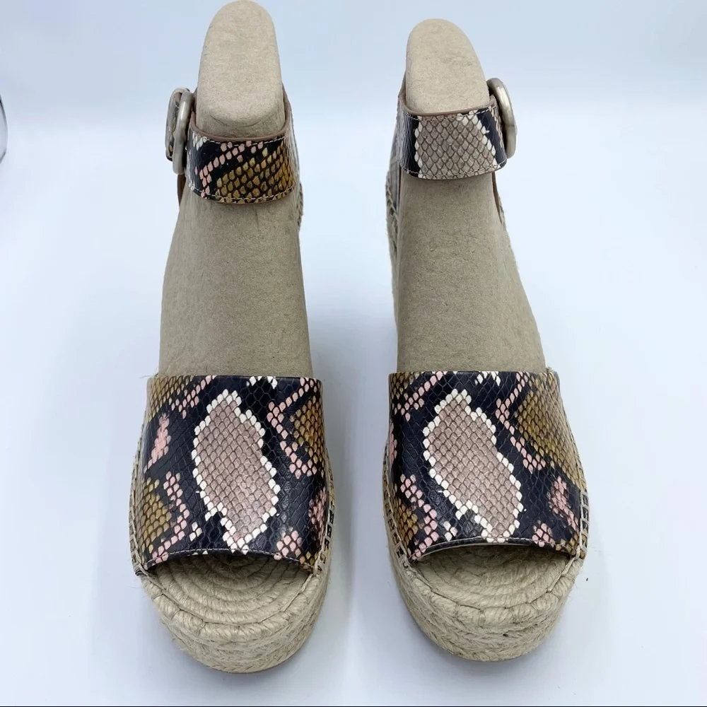 Marc Fisher Alida Espadrille Platform Sandal Sz 10